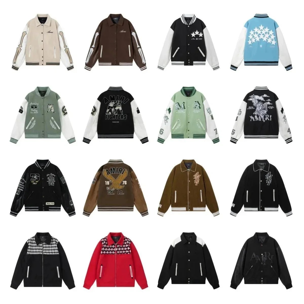 AMIRI's new 2024ss American-style embroidered baseball jersey--jacket