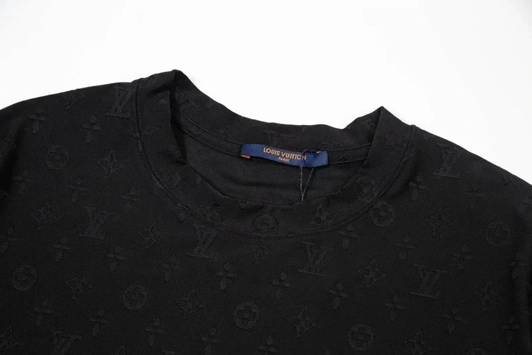 Louis Vuitton Monogram Print Black White Green Graphic T-Shirt