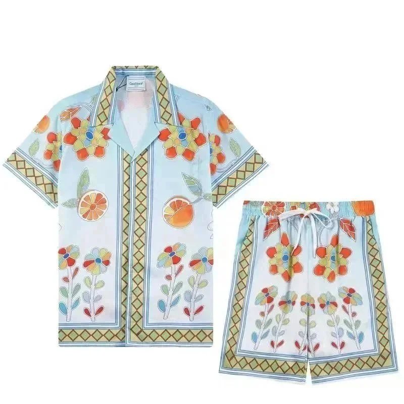 Gucci Resort Collection Multicolor Print Short Sleeve Shirt And Shorts Set