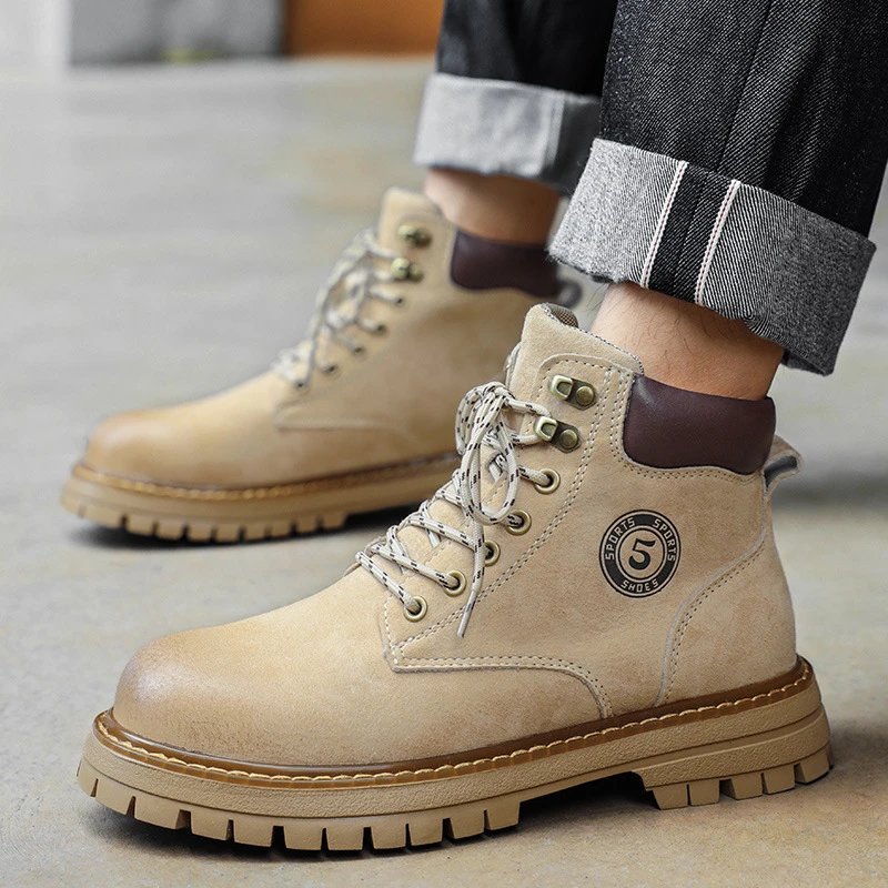 Suede Ankle Boot Tan Casual Work Boots