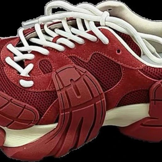 Chunky Mesh Sneakers White Beige Red Oversized Sport Style
