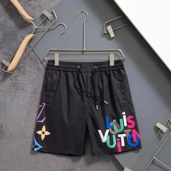 Louis Vuitton Multicolor Monogram Print Swim Shorts Black - 1