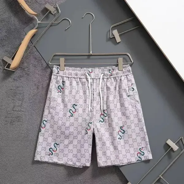 Gucci GG Monogram Snake Print Shorts White - 1