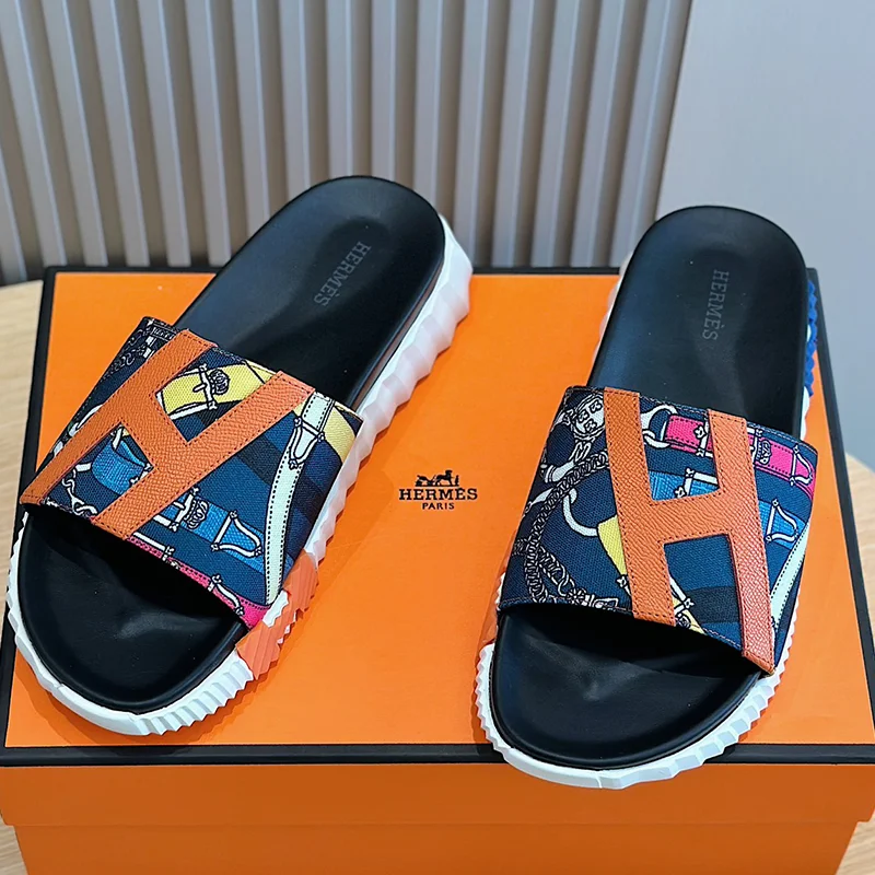 Hermès Blue Slides