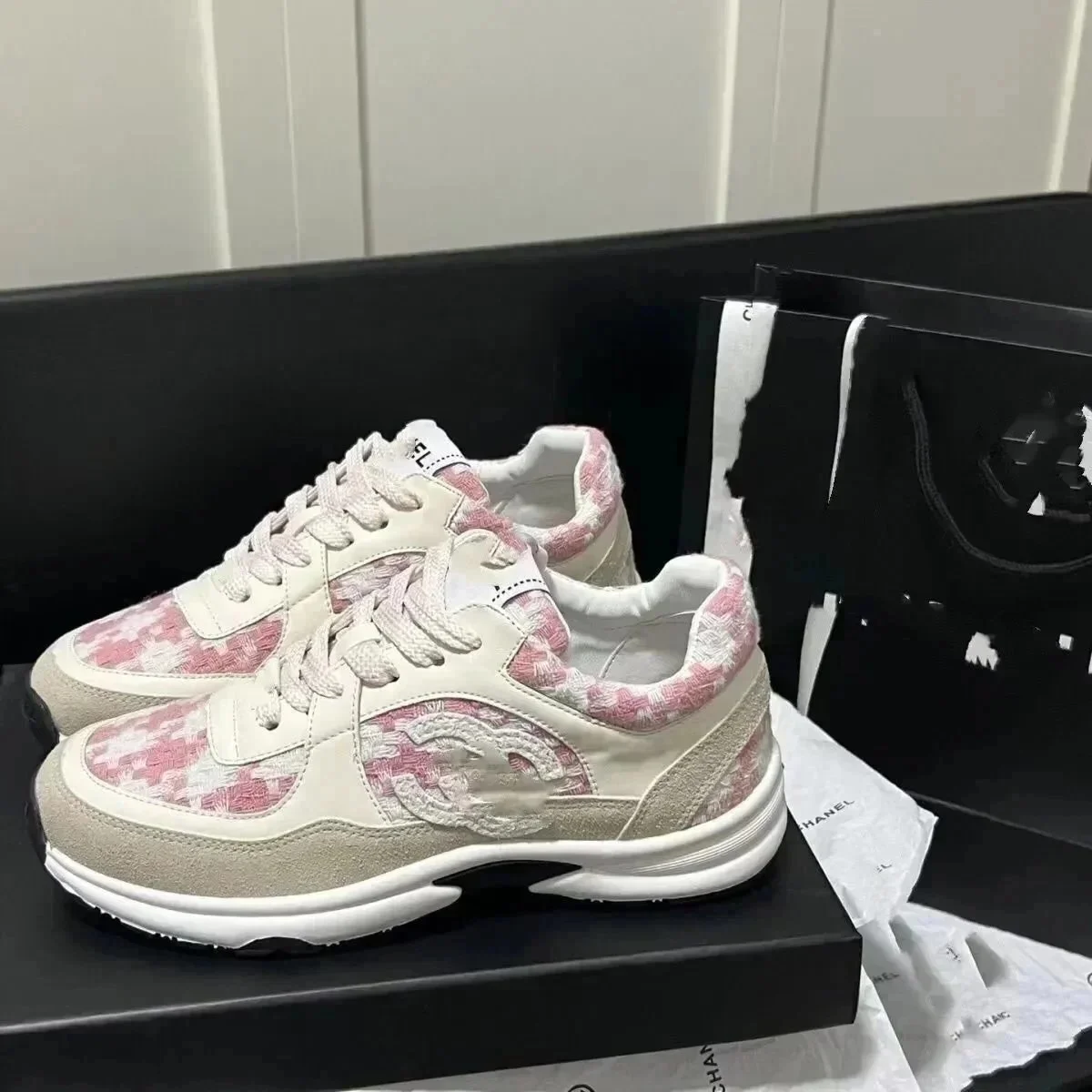 Chanel Pink Sneakers