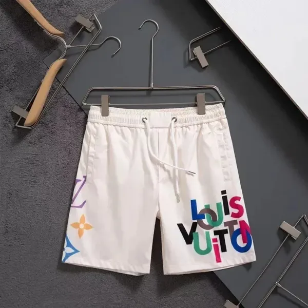 Louis Vuitton Multicolor Logo Print Swim Shorts White - 1