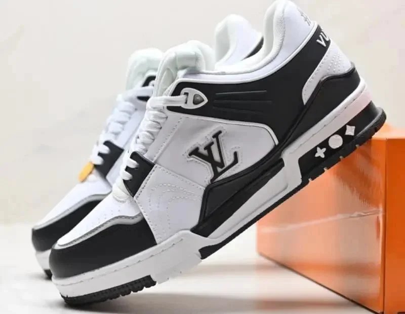 Louis Vuitton White and Black Sneakers