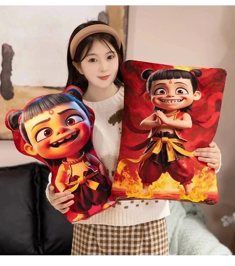 Design Nezha Character Pillow Multicolor Plush Cushion Accessories - 3