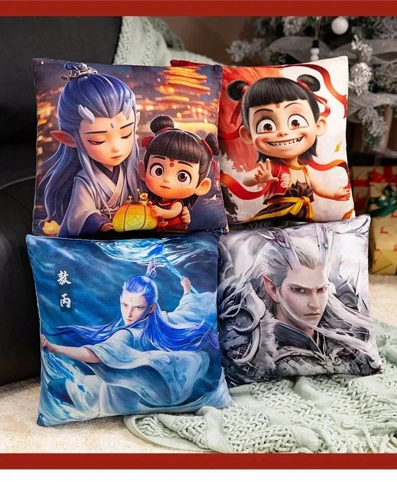 Design Nezha Character Pillow Multicolor Plush Cushion Accessories - 5
