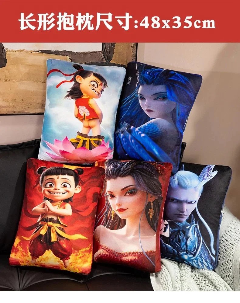 Design Nezha Character Pillow Multicolor Plush Cushion Accessories - 14