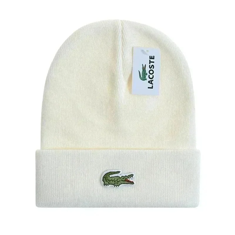 Lacoste White Beanie