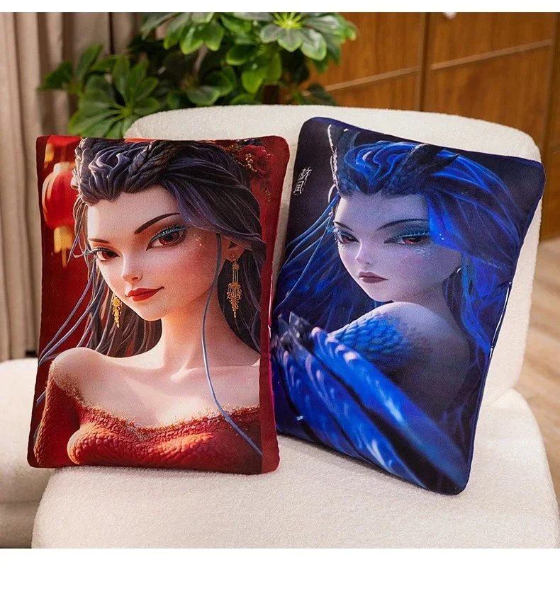 Design Nezha Character Pillow Multicolor Plush Cushion Accessories - 19
