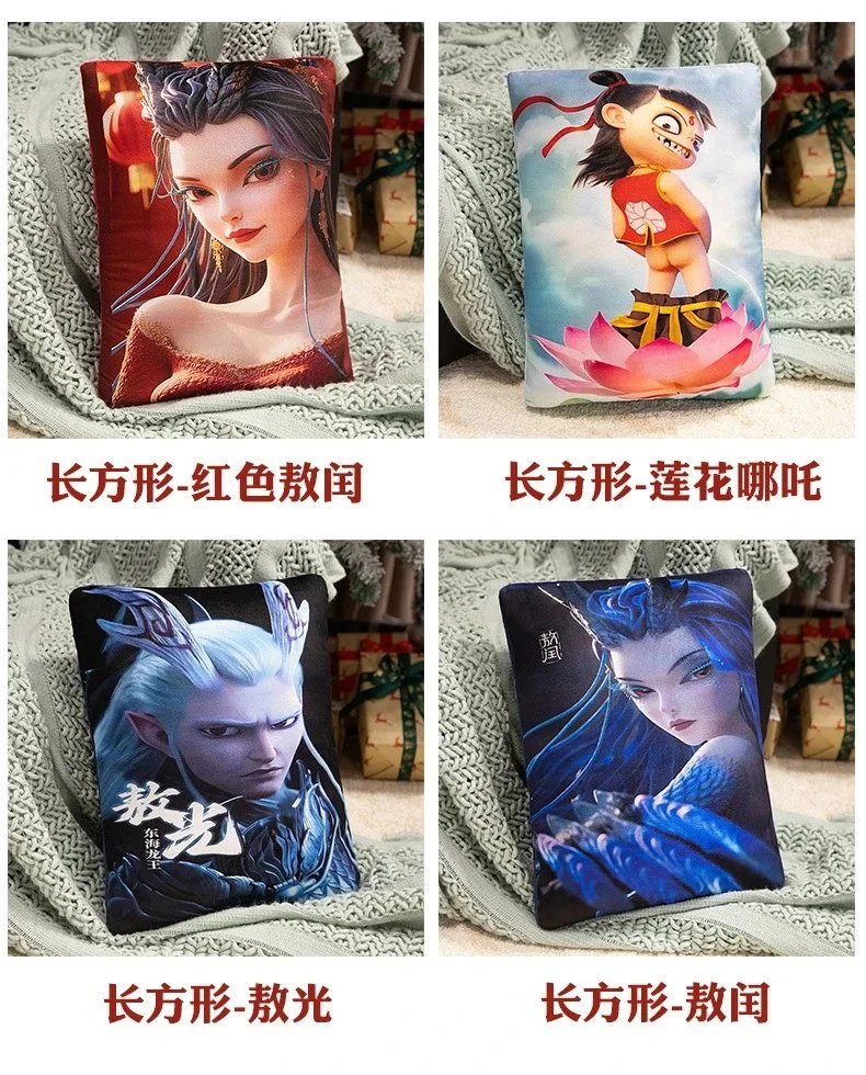 Design Nezha Character Pillow Multicolor Plush Cushion Accessories - 18