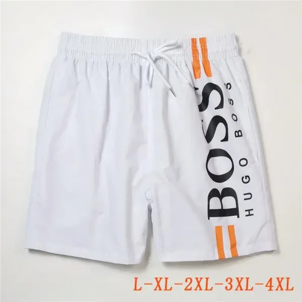Hugo Boss Swim Shorts Red with Black Panels and White Stripes Swimwear - 21