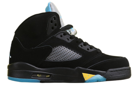 Air Jordan 5 Black Blue Sneakers