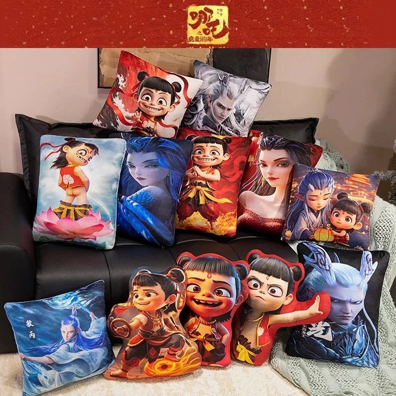 Design Nezha Character Pillow Multicolor Plush Cushion Accessories - 20