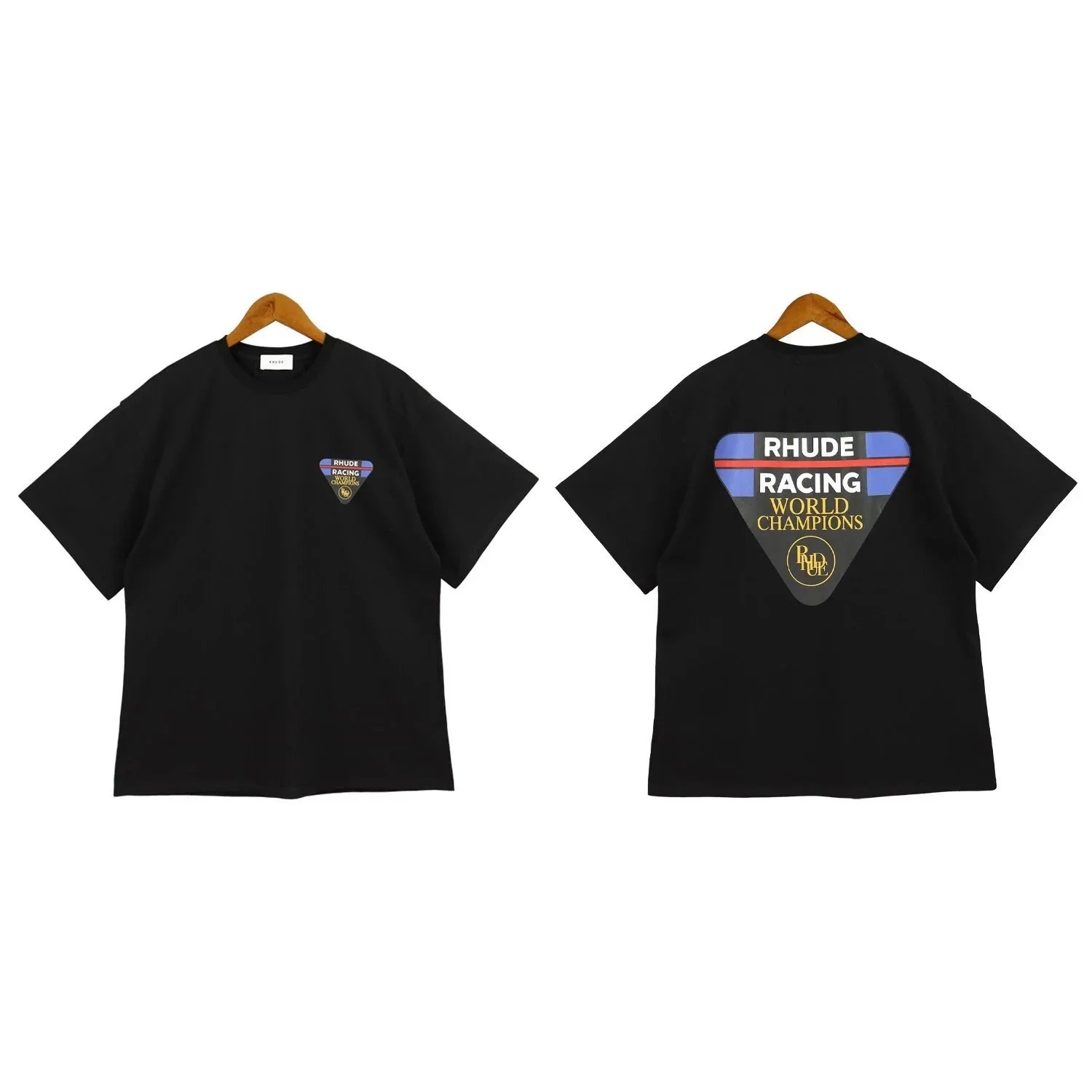 Rhude Graphic Print White Black Beige Casual T-Shirts