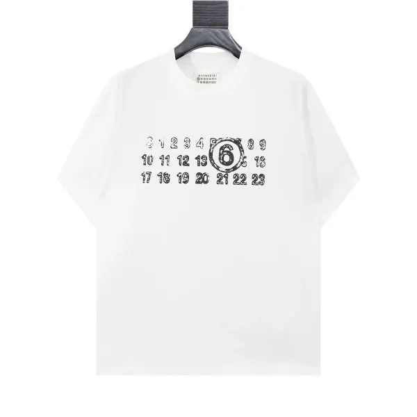 Maison Margiela Number Print White T-Shirt - 9