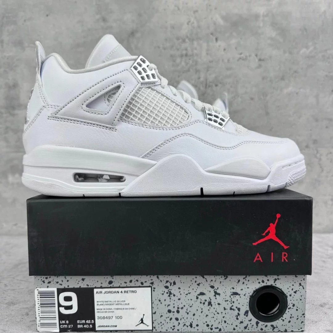 AJ4纯白白猫308497-100