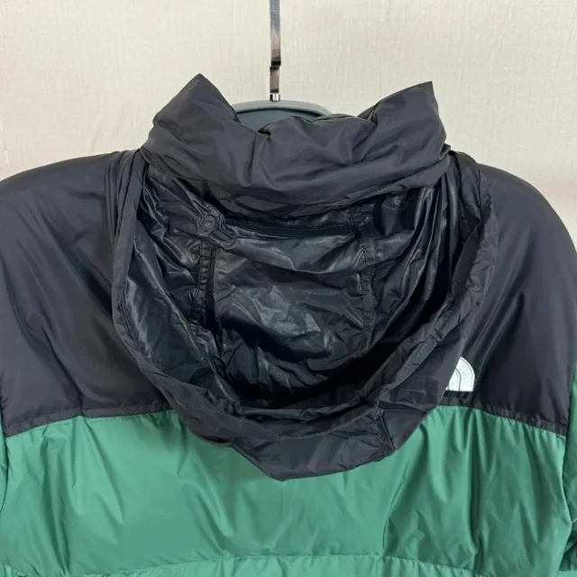 The North Face Down Jackets 1996 hooded color-block puffer product detail image 29
