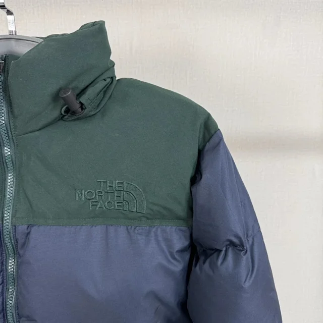 The North Face Down Jackets 1996 hooded color-block puffer product detail image 2