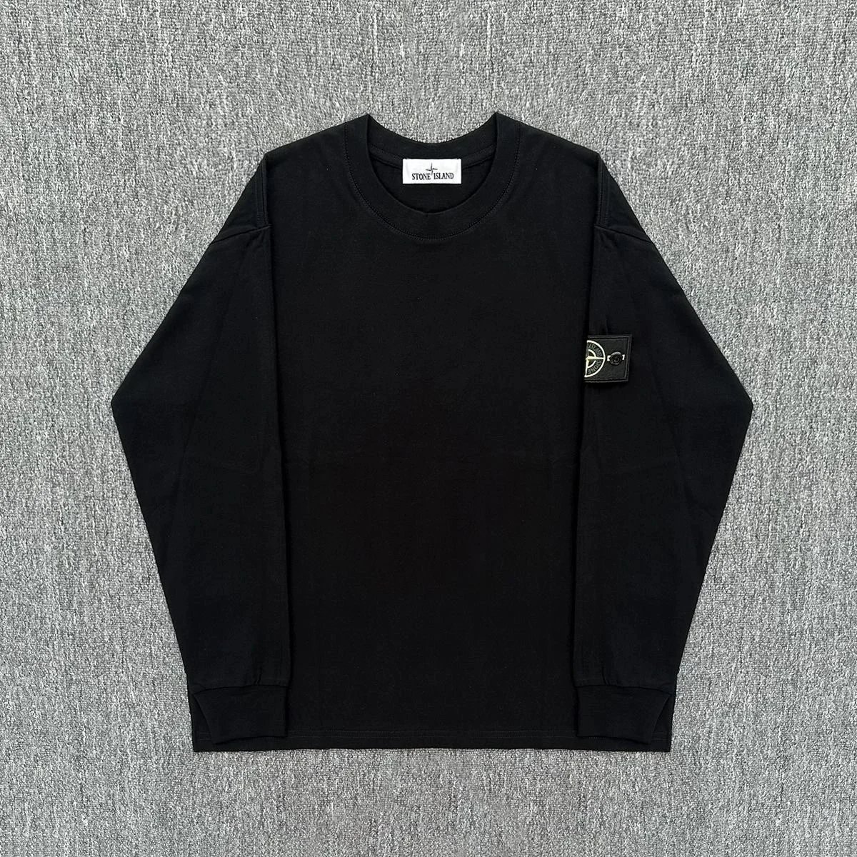 Stone Long Sleeve T Black Shoulder