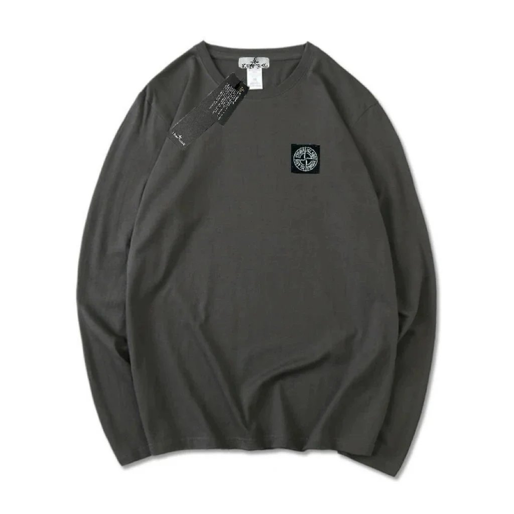 Stone Long Sleeve T Dark Gray Badge
