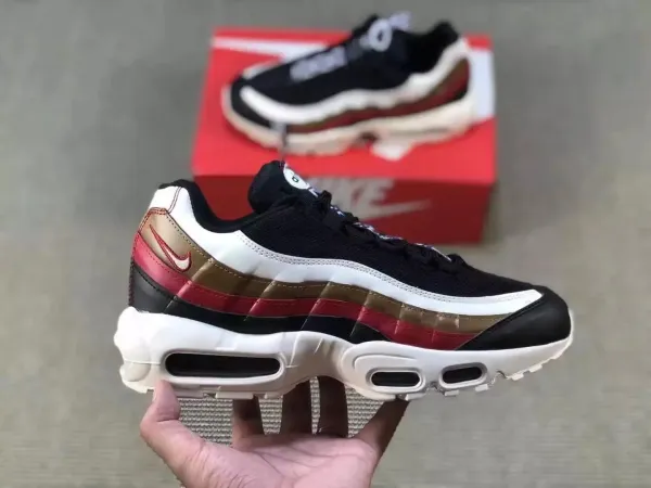 Nike Air Max 95 Black Red Gold Sneakers - 1