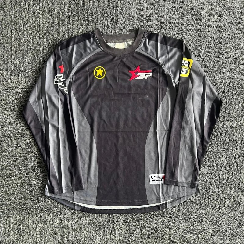 football long sleeve tee-black/grey 黑拼灰长袖球服 BP-13