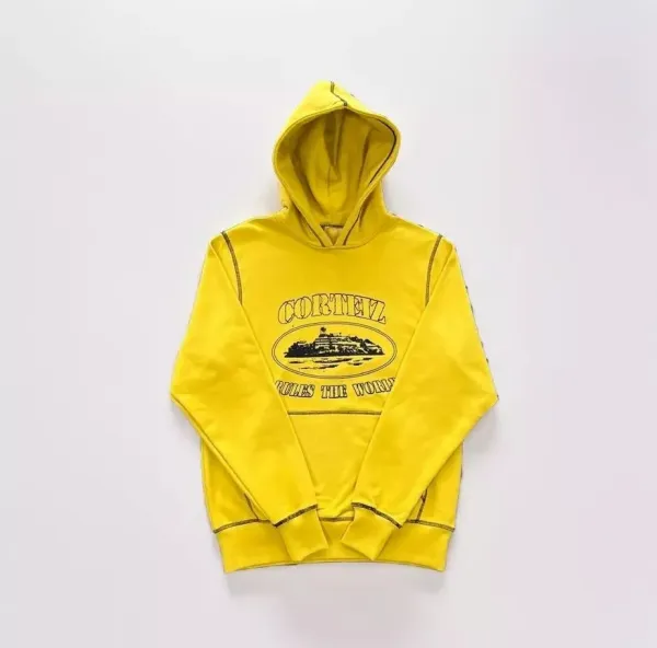 Corteiz Hoodie Yellow Streetwear Graphic Hoodie - 1