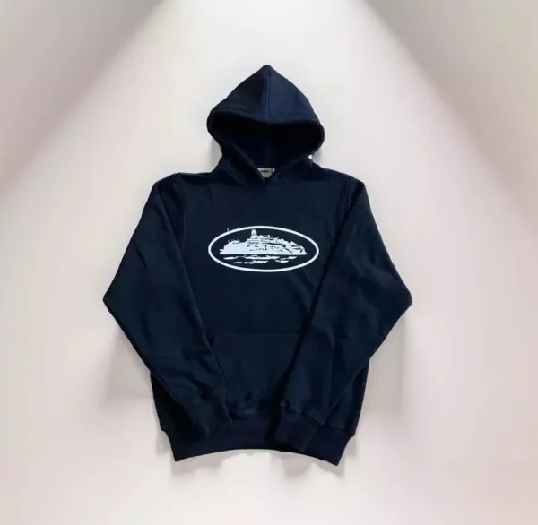 Off-White Cruise Ship Hoodie Navy - 1