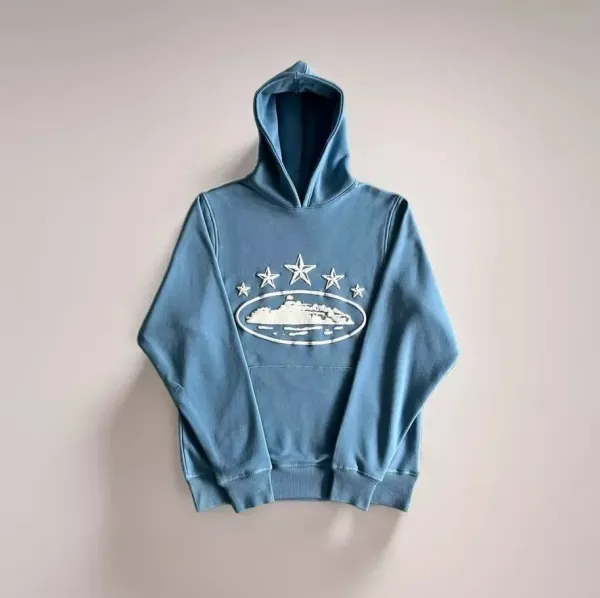 Design Island Star Hoodie Blue - 1