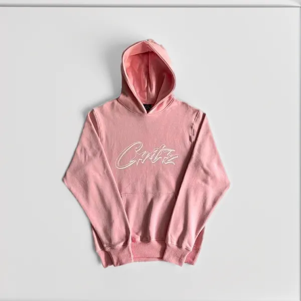 Corteiz Pink Script Hoodie - 1