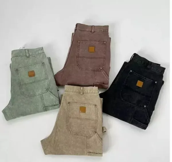 Carhartt WIP Double Knee Jeans in Sage, Rust, Beige, and Black - 1