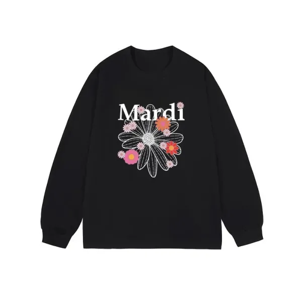 Mardi Floral Graphic Long-Sleeve T-Shirt Black - 1