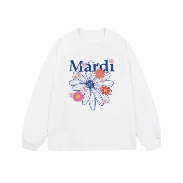 Mardi Floral Graphic Long-Sleeve T-Shirt White - 1