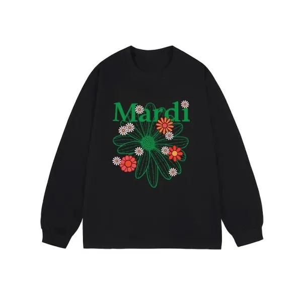 Mardi Floral Graphic Long-Sleeve T-Shirt Black - 1