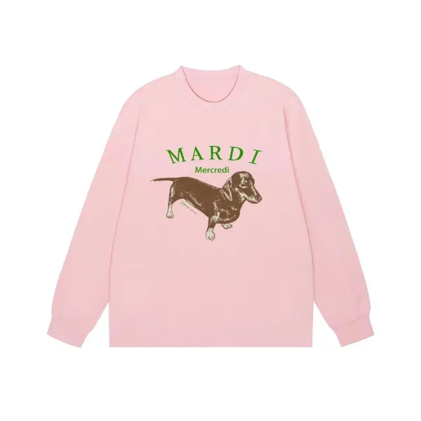 MARDI x Dior Homme Pink Long-Sleeve Graphic Tee - 1