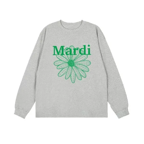 Mardi Daisy Graphic Long-Sleeve T-Shirt Gray - 1