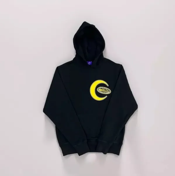 Champion C Logo Yellow Crescent Hoodie Black - 1