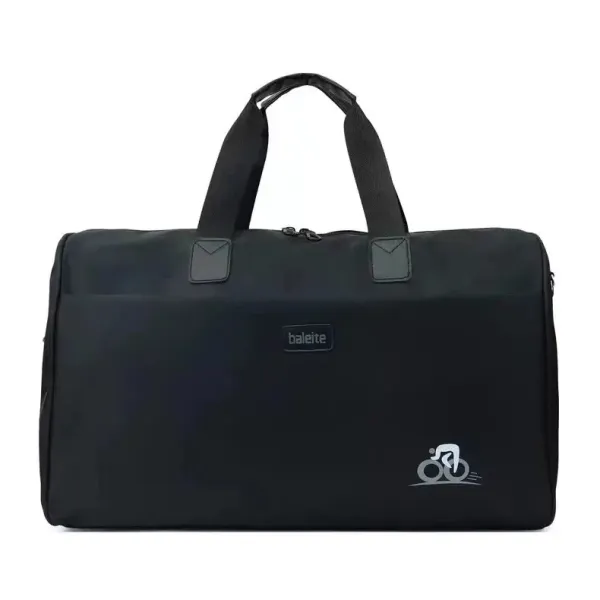 Design Minimalist Black Nylon Duffle Bag - 9