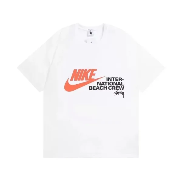 Nike x Stussy International Beach Crew White T-Shirt - 1