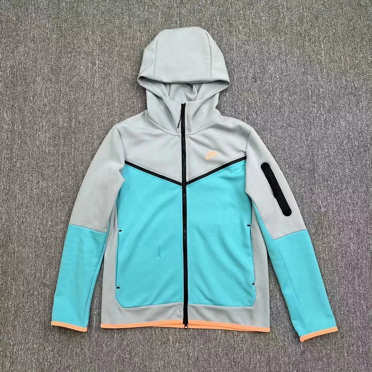 Peacock Blue & Gray Contrast Jacket
