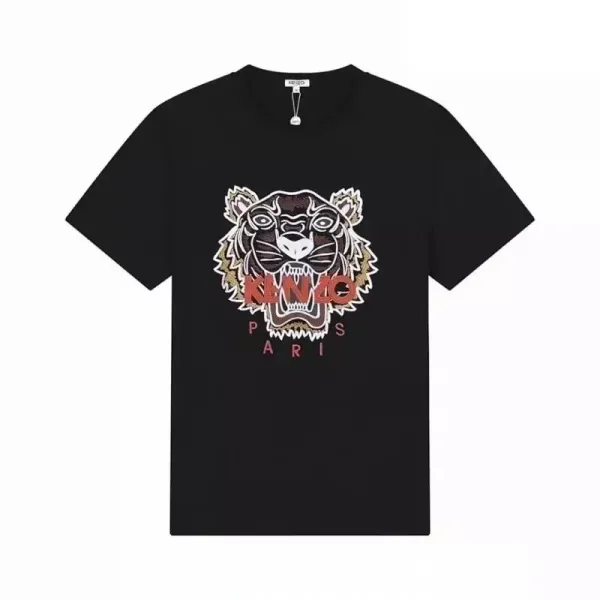 Kenzo Tiger Embroidered Black T-Shirt - 10