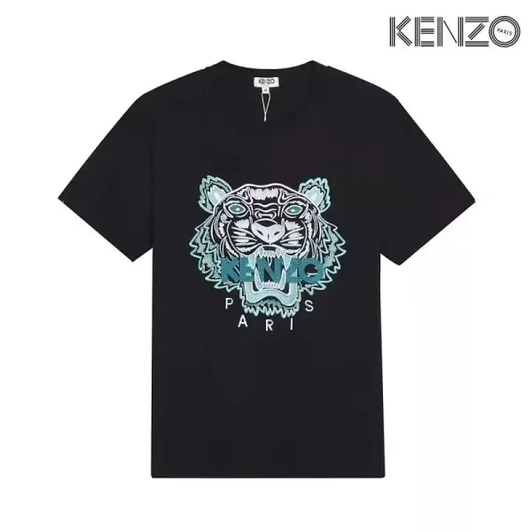Kenzo Tiger Embroidered Black T-Shirt - 17