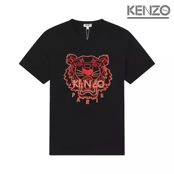 Kenzo Tiger Embroidered Black T-Shirt - 12