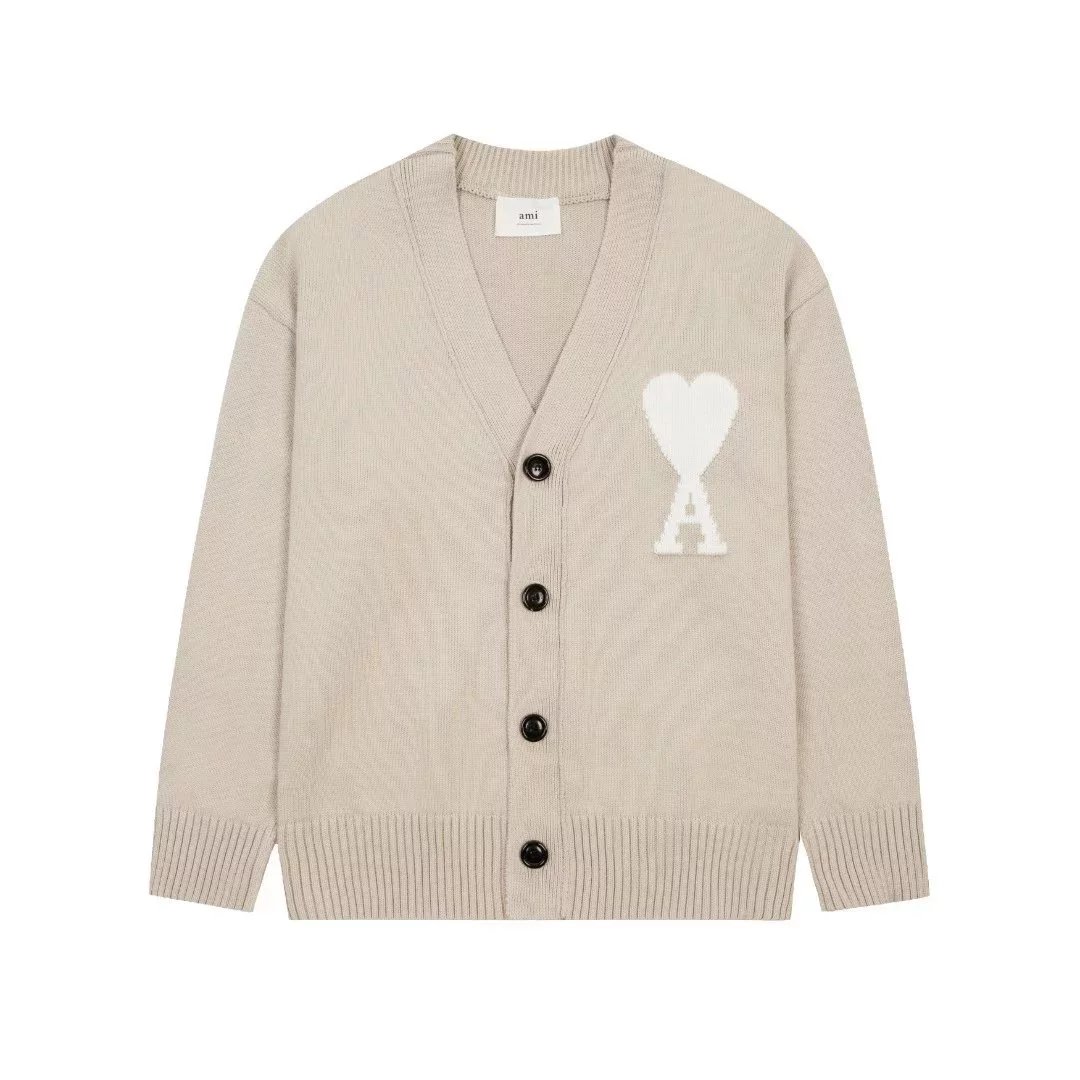 Ami Paris Heart Logo Cardigan Mint Green - 12