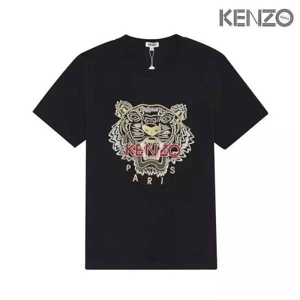 Kenzo Tiger Embroidered Black T-Shirt - 16