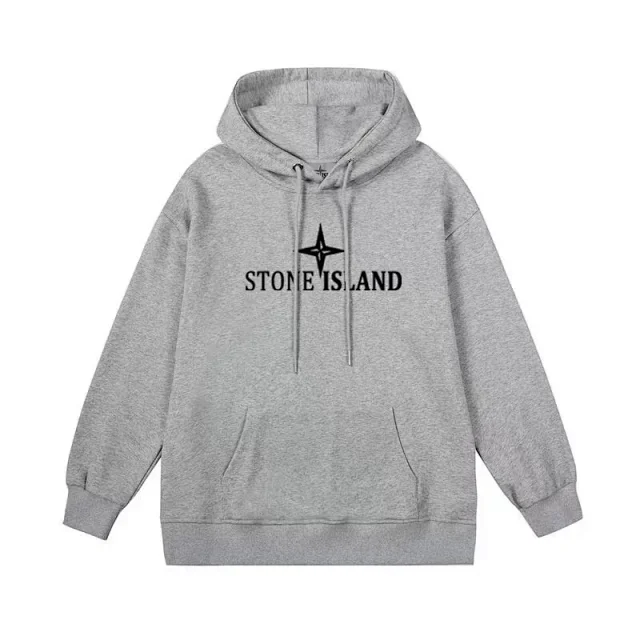 Stone Island Hoodies & Sweatshirts Pullover hoodie with drawstring hood and kangaroo pocket product detail image 5