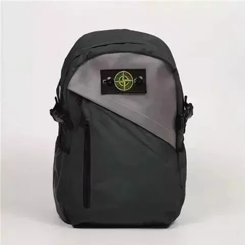 Stone Island Compass Logo Backpack Black/Gray - 1